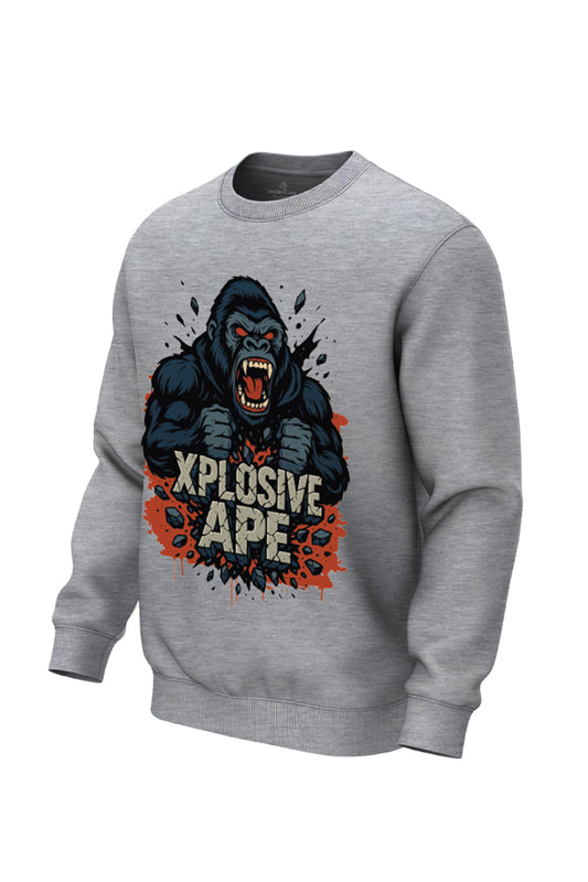 XAPE Ape Smash Sweatshirt - Sports Grey