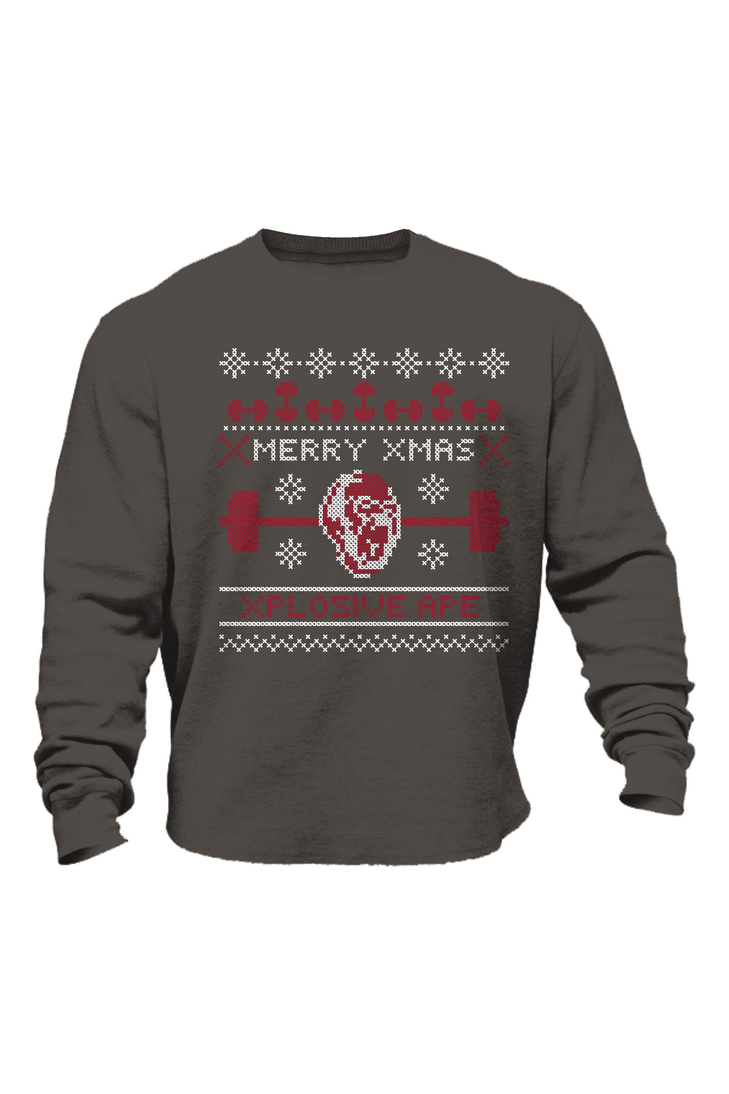 XAPE "Merry Christmas" Sweatshirt - Charcoal