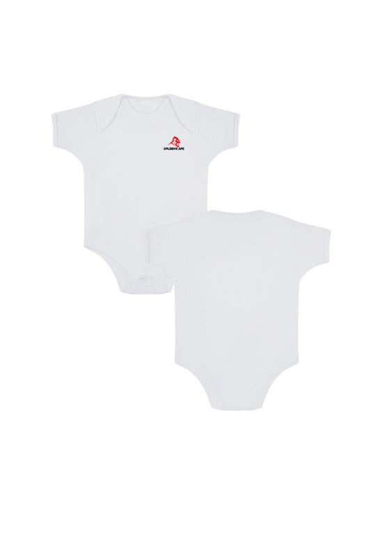 Little Apes Classic Baby Body Suit - White