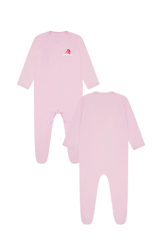 Little Apes Classic Baby Romper Suit - Light Pink