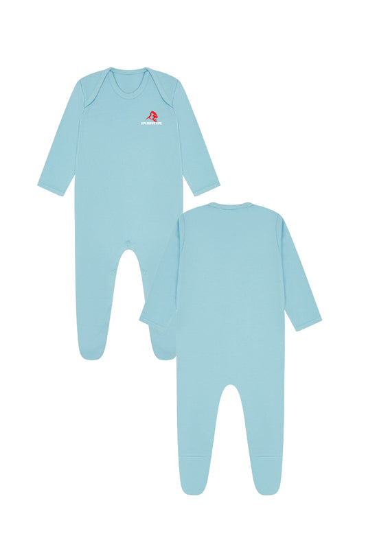 Little Apes Classic Baby Romper Suit - Light Blue