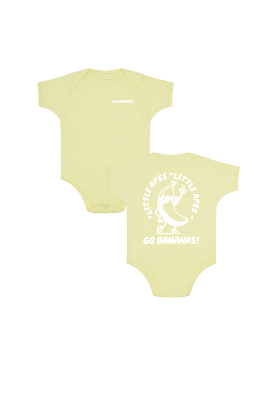 Little Apes Go Bananas Baby Body Suit - Yellow