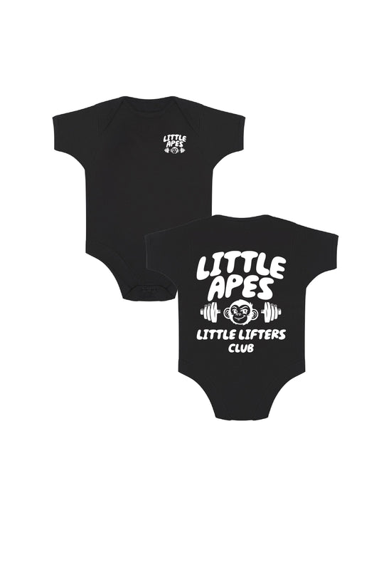 Little Apes Little Lifters Club Baby Body Suit - Black