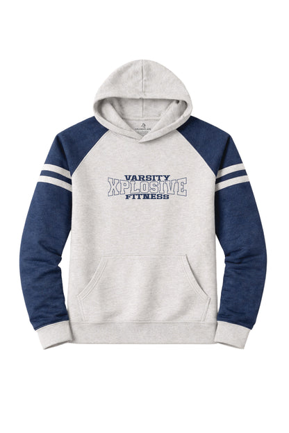 XAPE Strike Force Raglan Hoodie - Oatmeal Heather/Indigo