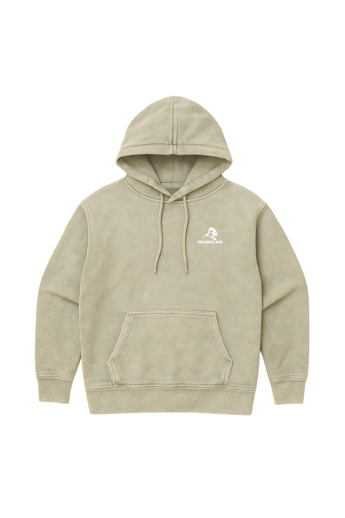 XAPE Vintage Wash String Hoodie - Stone