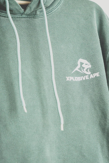 XAPE Vintage Wash String Hoodie - Sage