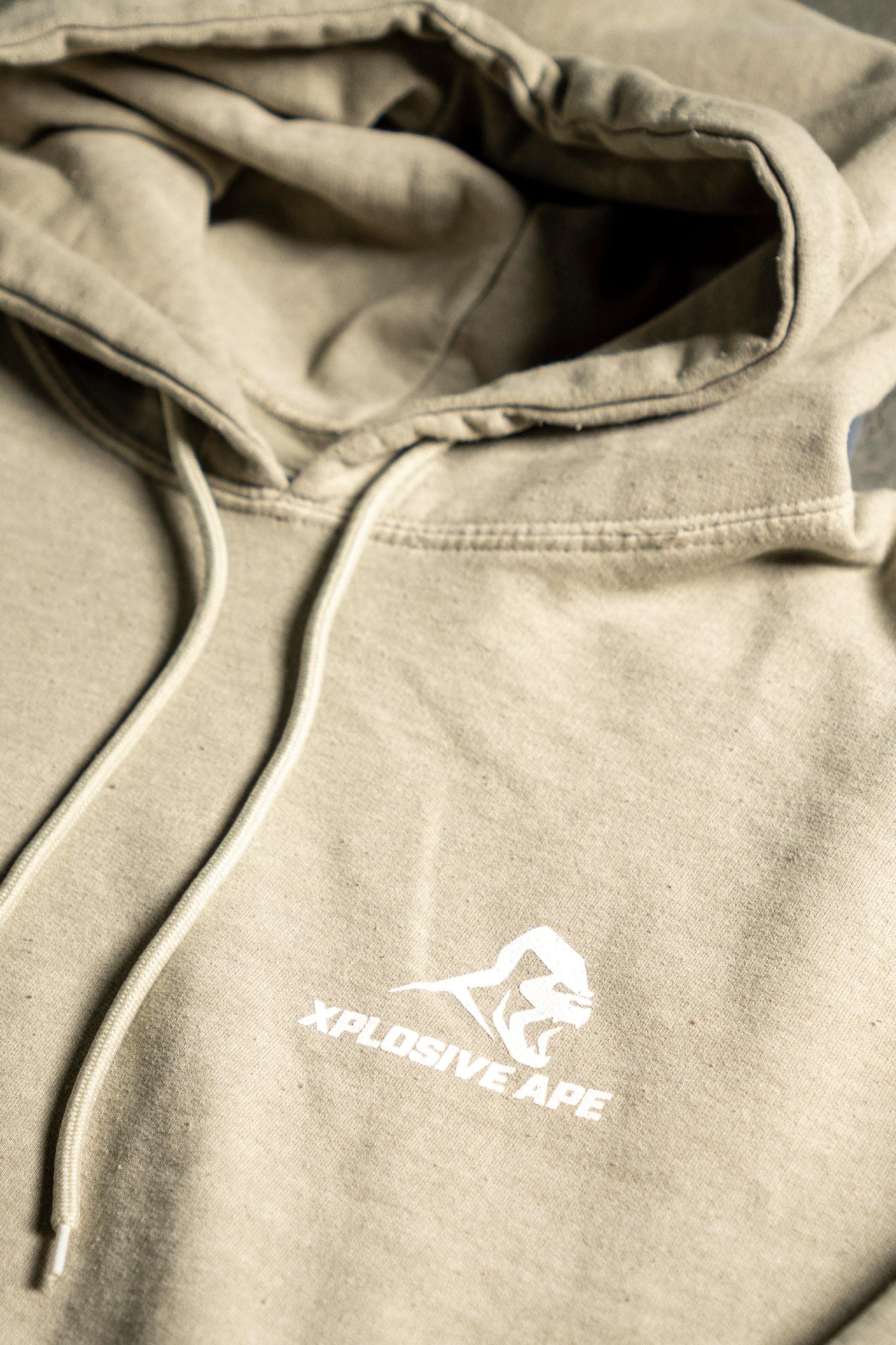 XAPE Vintage Wash String Hoodie - Stone