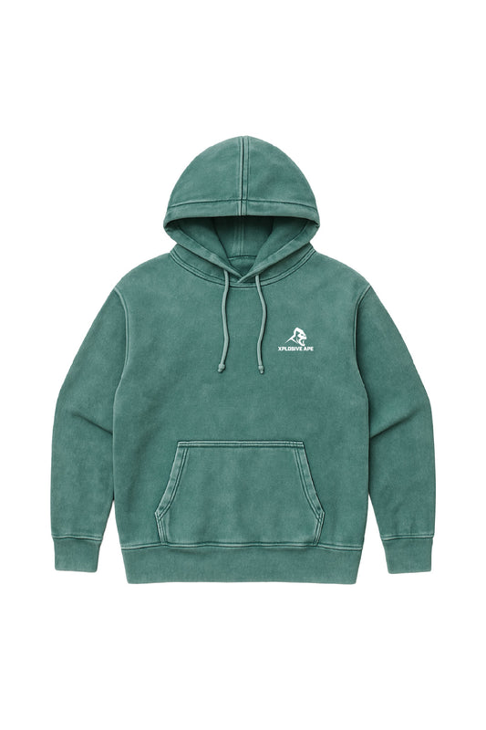 XAPE Vintage Wash String Hoodie - Green