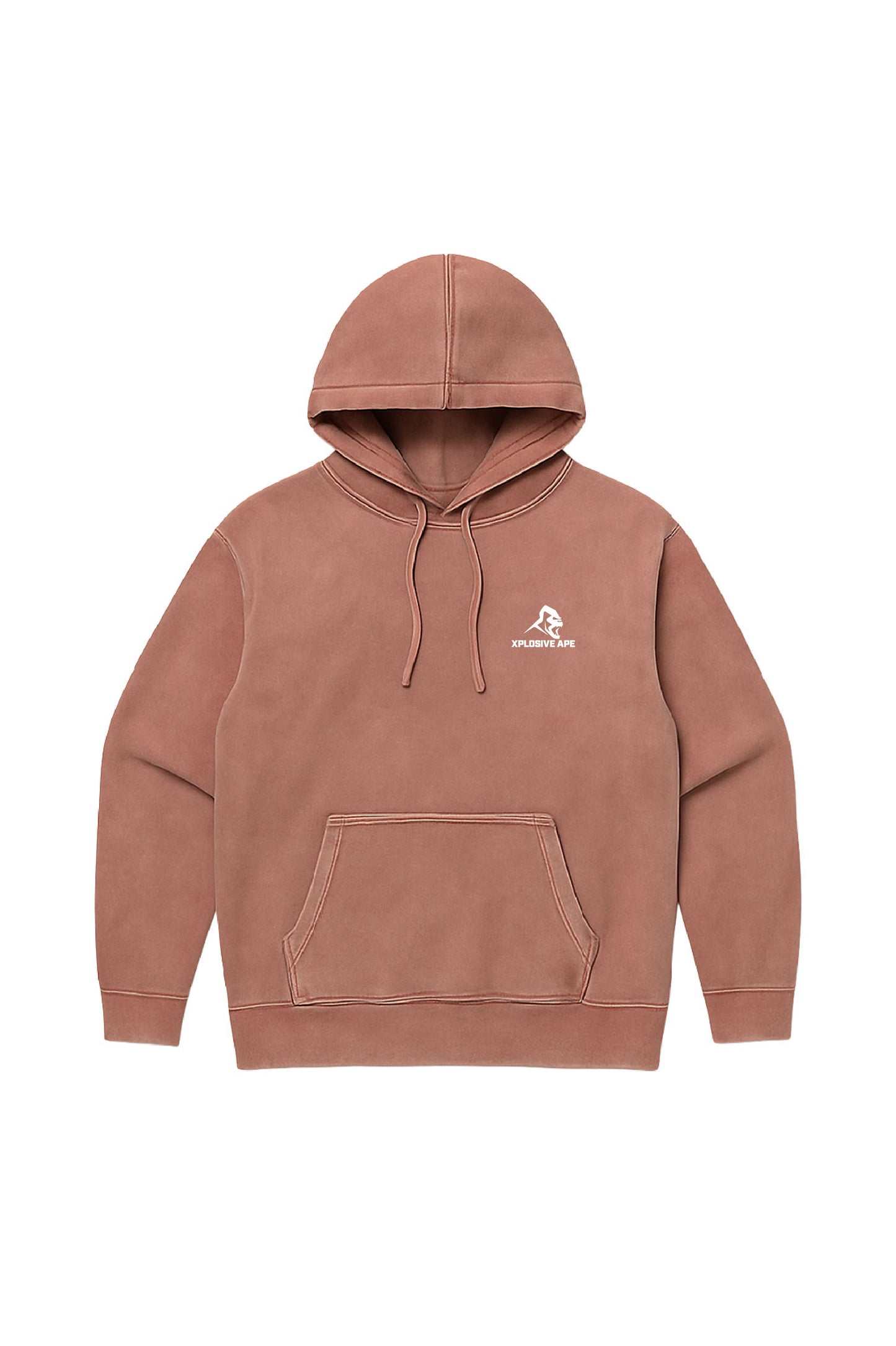 XAPE Vintage Wash String Hoodie - Rust