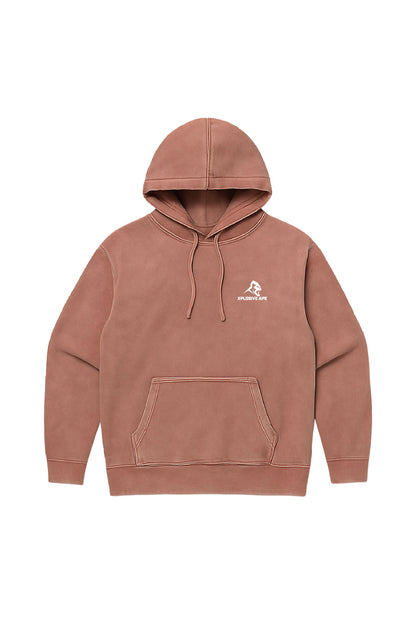 XAPE Vintage Wash String Hoodie - Rust