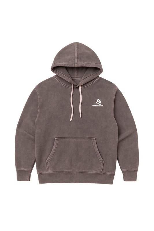 XAPE Vintage Wash String Hoodie - Brown