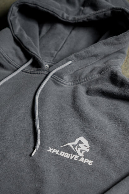 XAPE Vintage Wash String Hoodie - Charcoal