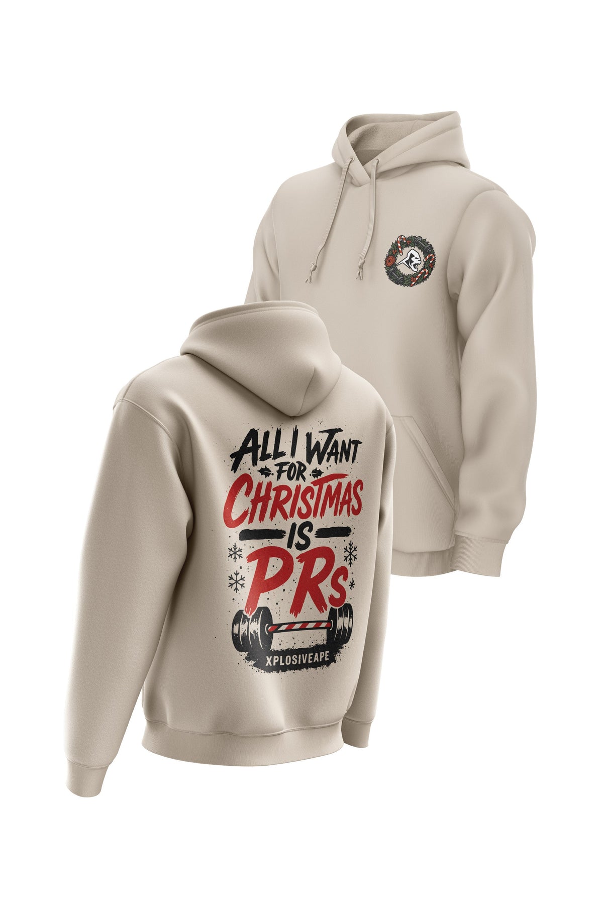XAPE Xmas PR V2 String Hoodie - Sand